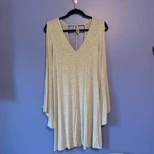 Gray long sleeve dress